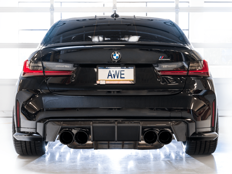 AWE SwitchPath Catback Exhaust for BMW G8X M3/M4 - Diamond Black Tips - My Store