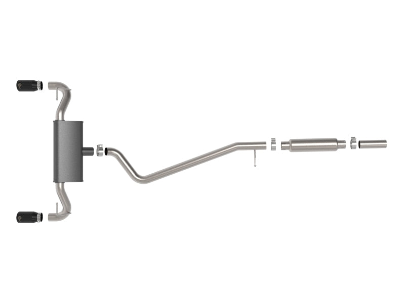 aFe Ford Bronco Sport 21-22 L3-1.5L (t)/L4-2.0L (t) Vulcan Cat-Back Exhaust System- Black Tips - Mammoth Racing -