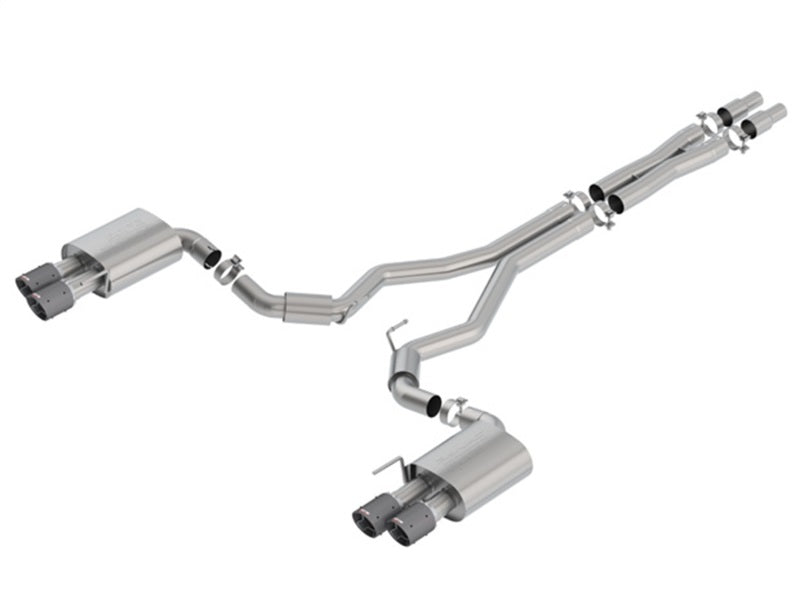 Borla 2018 Ford Mustang GT 5.0L AT/MT (w/o Valves) S-Type 3in Cat-Back Exhaust w/Carbon Fiber Tips - My Store