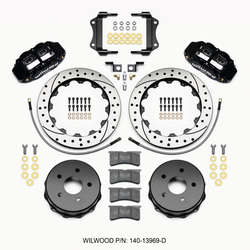 Wilwood Narrow Superlite 4R Rear Kit 12.88in Drilled 2007-up Jeep JK w/Lines - My Store