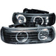 ANZO 1999-2002 Chevrolet Silverado 1500 Projector Headlights w/ Halo Black - Mammoth Racing -
