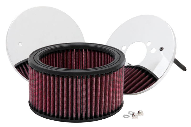 K&N Custom Round Racing Assembly Red 5.875in OD x 3.25in Height - Mammoth Racing -