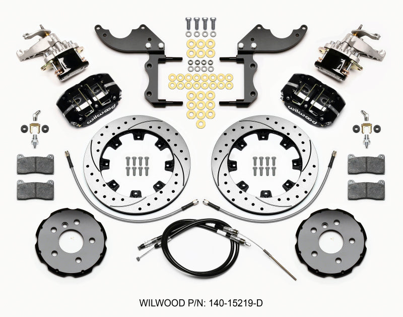 Wilwood Dynapro Radial4 / MC4 Rear Kit 12.19 Drilled 2014-2015 Mini Cooper w/Lines & Cables - My Store