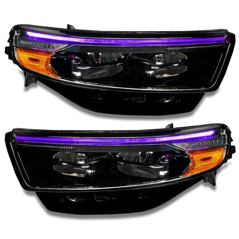 Oracle 20-22 Ford Explorer Dynamic RGB Headlight DRL Upgrade Kit - ColorSHIFT - Dynamic - Mammoth Racing -