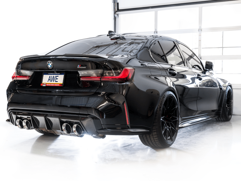 AWE SwitchPath Catback Exhaust for BMW G8X M3/M4 - Chrome Silver Tips - My Store