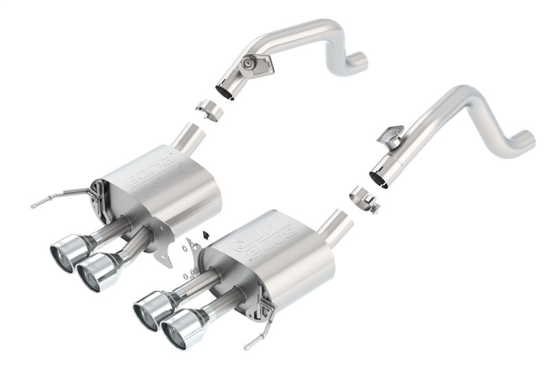 Borla 14-15 Chevy Corvette C7 w/o AFM w/o NPP Atak Rear Section Exhaust Quad Rd RL Tips - My Store