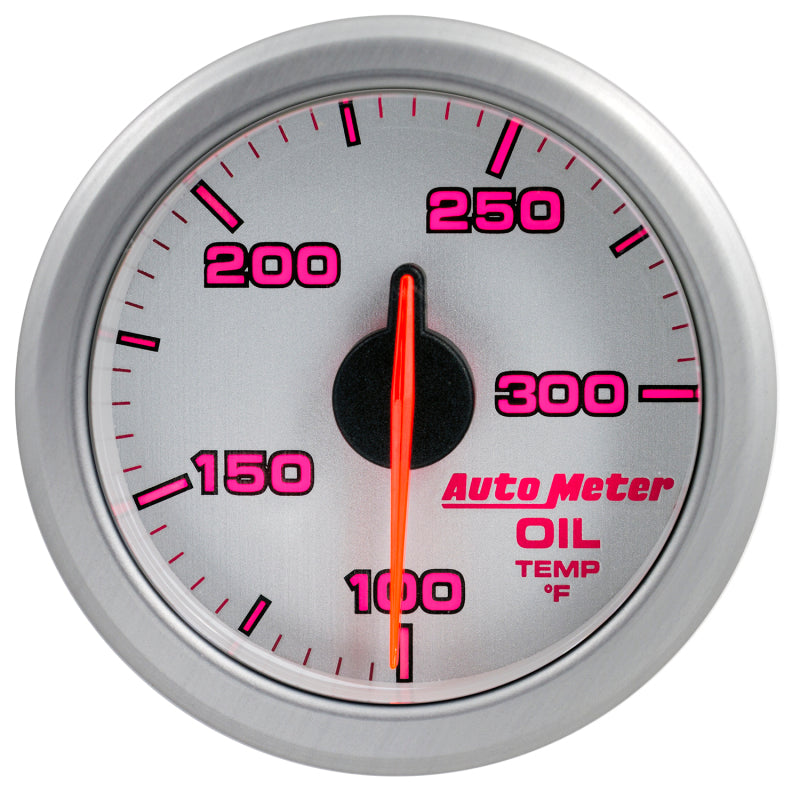 Autometer Airdrive 2-1/6in Oil Temp Gauge 100-300 Degrees F - Silver - My Store