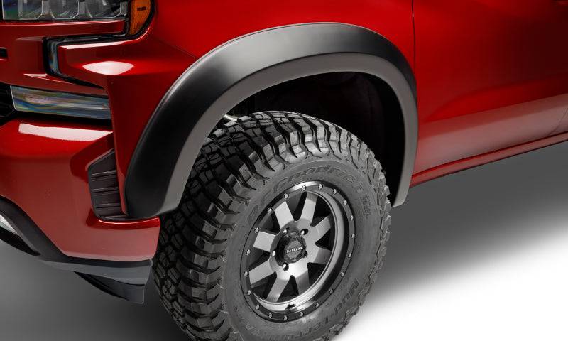 Bushwacker 19-21 Chevrolet Silverado 15 Extend-A-Fender Style Flares 4pc 78.8 Bed - Black - Mammoth Racing -