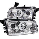 ANZO 2006-2010 Dodge Charger Projector Headlights w/ Halo Chrome - Mammoth Racing -