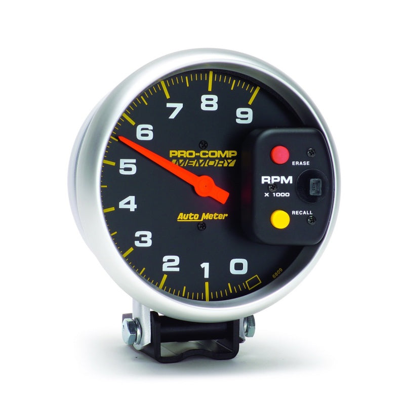 Autometer Pro-Comp 5in / 0-9k RPM / Pedestal w/Peak Memory Tachometer - My Store
