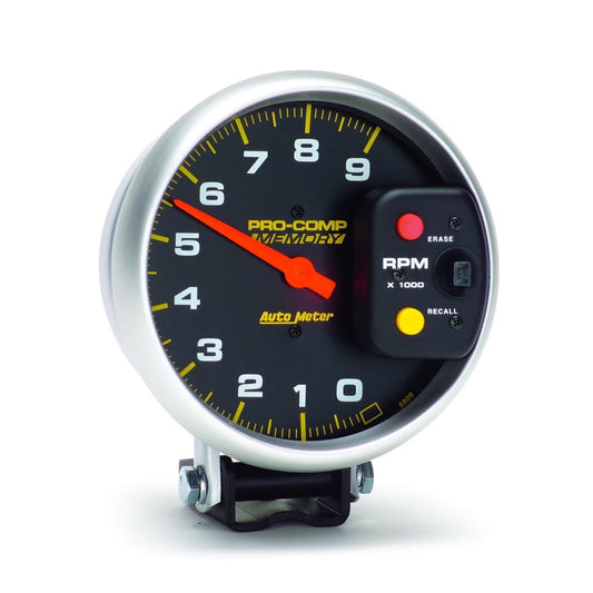 Autometer Pro-Comp 5in / 0-9k RPM / Pedestal w/Peak Memory Tachometer - My Store