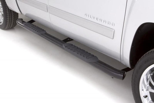 Lund 99-16 Ford F-250/f-350/f-450 Super Duty SuperCrew 5in Oval Curved Steel Nerf Bars - Black