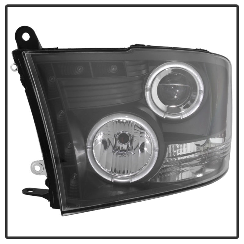 Spyder Dodge Ram 1500 09-14 10-14 Projector Headlights Halogen- LED Halo LED - Blk PRO-YD-DR09-HL-BK - Mammoth Racing -