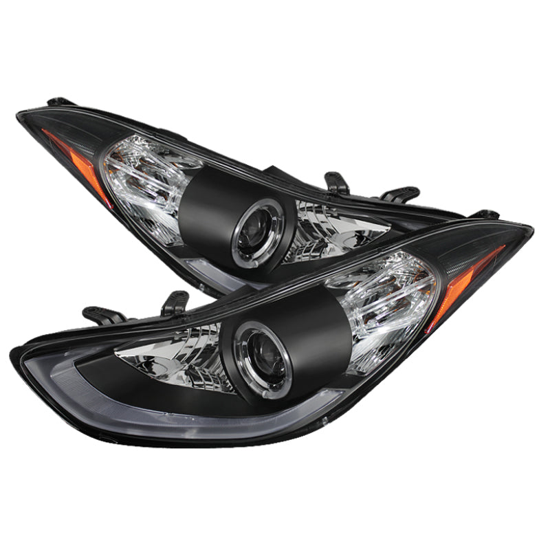 Spyder Hyundai Elantra 11-13 Projector Headlights LED Halo DRL Blk PRO-YD-HYELAN11-DRL-BK - Mammoth Racing -