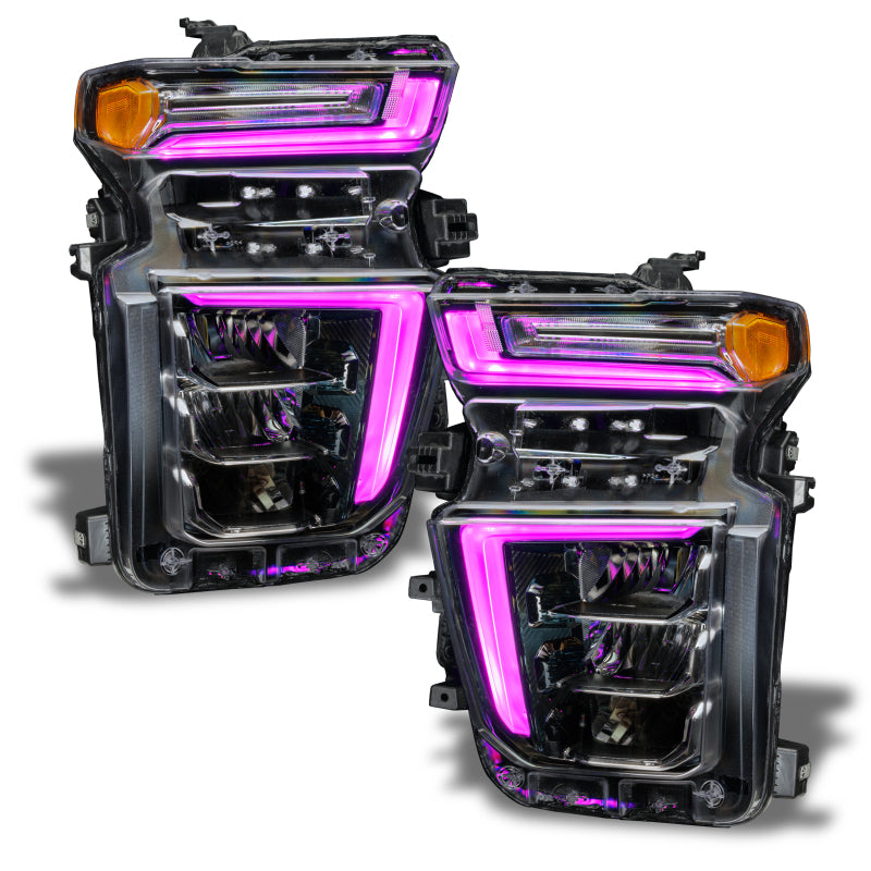 Oracle 20-21 Chevy Silverado 2500 RGB+W Headlight DRL Upgrade Kit - ColorSHIFT w/ Simple Controller - Mammoth Racing -