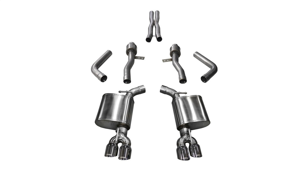 Corsa 17-18 Dodge Challenger 5.7L V8 Sport Cat-Back Dual Rear Exit w/3.5in Polished Tips - Mammoth Racing -