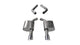 21019 Corsa 4.5 Inch Axle-Back Dual Rear Exit 15-18 Charger 6.4L with Polished Pro-Series Tips Corsa Performance - Mammoth Racing -COR21019