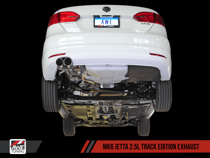 AWE Tuning Mk6 Jetta 2.5L Track Edition Exhaust - Polished Silver Tips - My Store