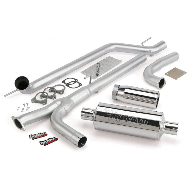 Banks Power 04-14 Nissan 5.6L Titan (All) Monster Exhaust System - SS Single Exhaust w/ Chrome Tip - Mammoth Racing -