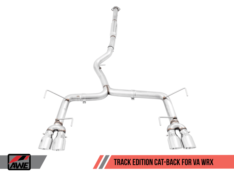 AWE Tuning Subaru WRX/STI VA/GV Sedan Track Edition Exhaust - Chrome Silver Tips (102mm) - My Store