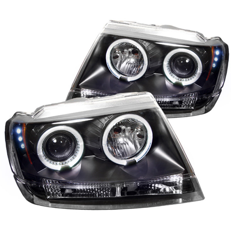 Spyder Jeep Grand Cherokee 99-04 Projector Headlights LED Halo LED Blk - PRO-YD-JGC99-HL-BK - Mammoth Racing -