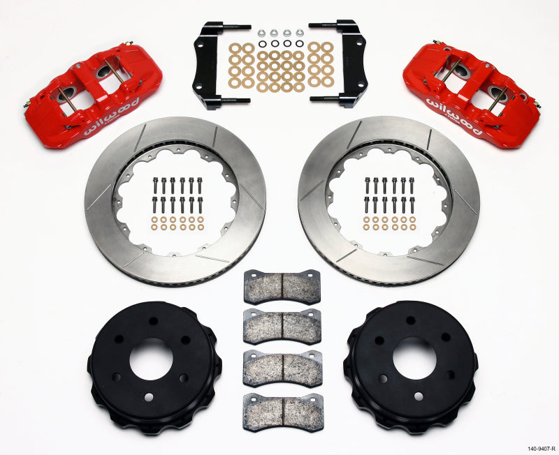 Wilwood Aero4 RearTruck Kit 14.25in Red 1999-2010 GM 1500-suv 1 Piston OE Caliper - My Store