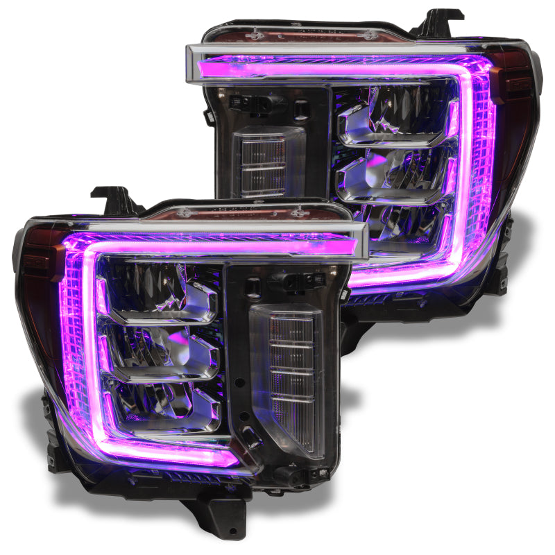 Oracle 20-21 GMC Sierra 2500/3500 HD RGB+W Headlight DRL Upgrade Kit - ColorSHIFT w/o Controller - Mammoth Racing -