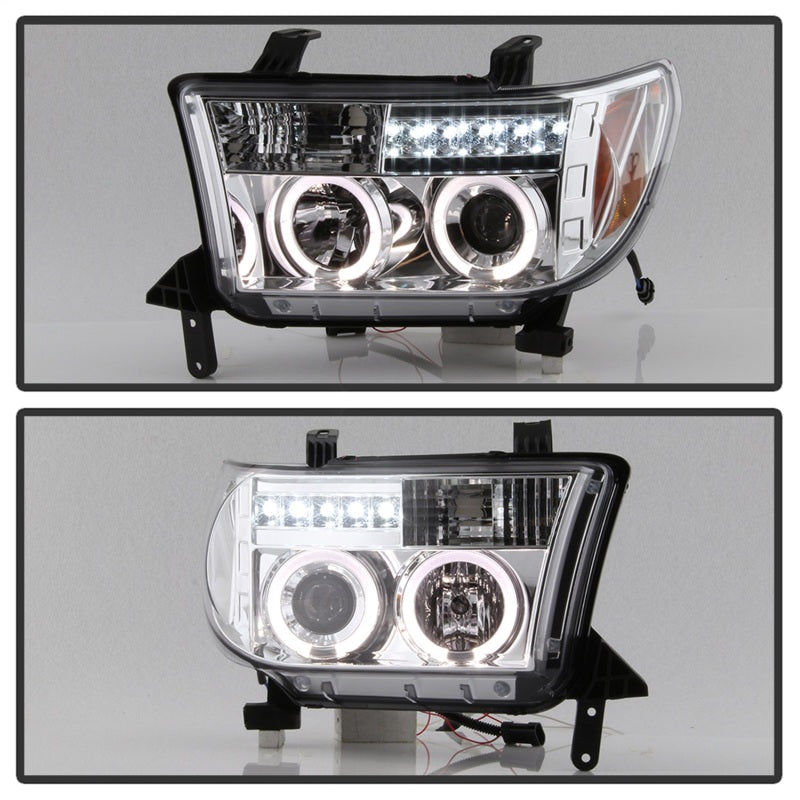 Spyder Toyota Tundra 07-13 Projector Headlights LED Halo LED Chrm PRO-YD-TTU07-HL-C - Mammoth Racing -