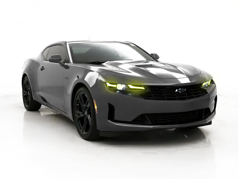 Oracle 19-21 Chevy Camaro LS/LT RGB+A Headlight DRL Upgrade Kit - ColorSHIFT w/ Simple Controller - Mammoth Racing -