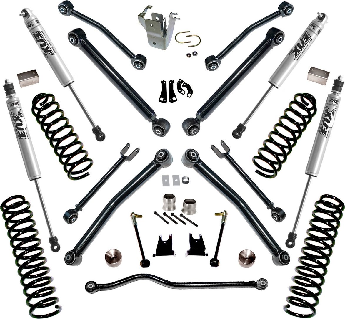 Superlift 07-18 Jeep Wrangler JK 2 Door 4in Lift Kit w/ Fox Shocks - Mammoth Racing -