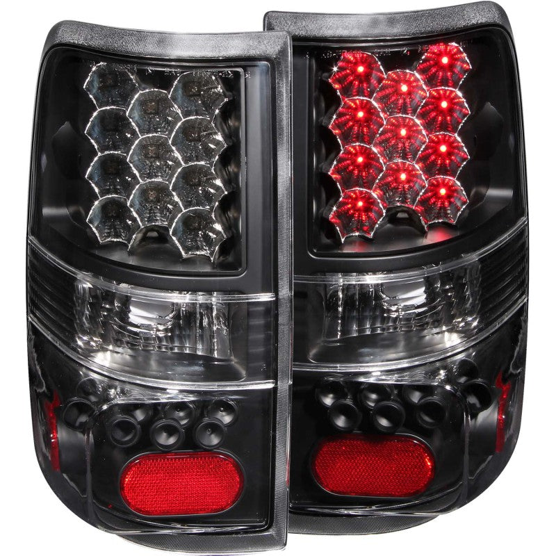 ANZO 2004-2008 Ford F-150 LED Taillights Black - Mammoth Racing -