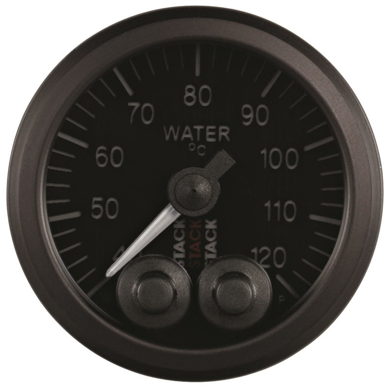 Autometer Stack 52mm 40-120 Deg C 1/8in Nptf Male Pro-Control Water Temp Gauge - Black - My Store
