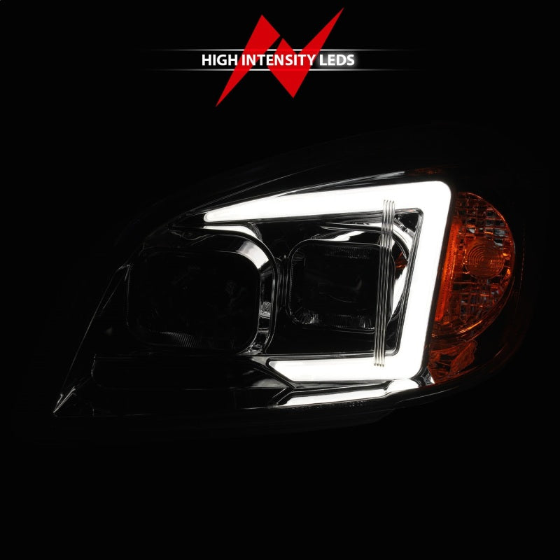 ANZO 05-10 Chevrolet Cobalt / 07-10 Pontiac G5 LED Projector Headlights Black Housing - Mammoth Racing -