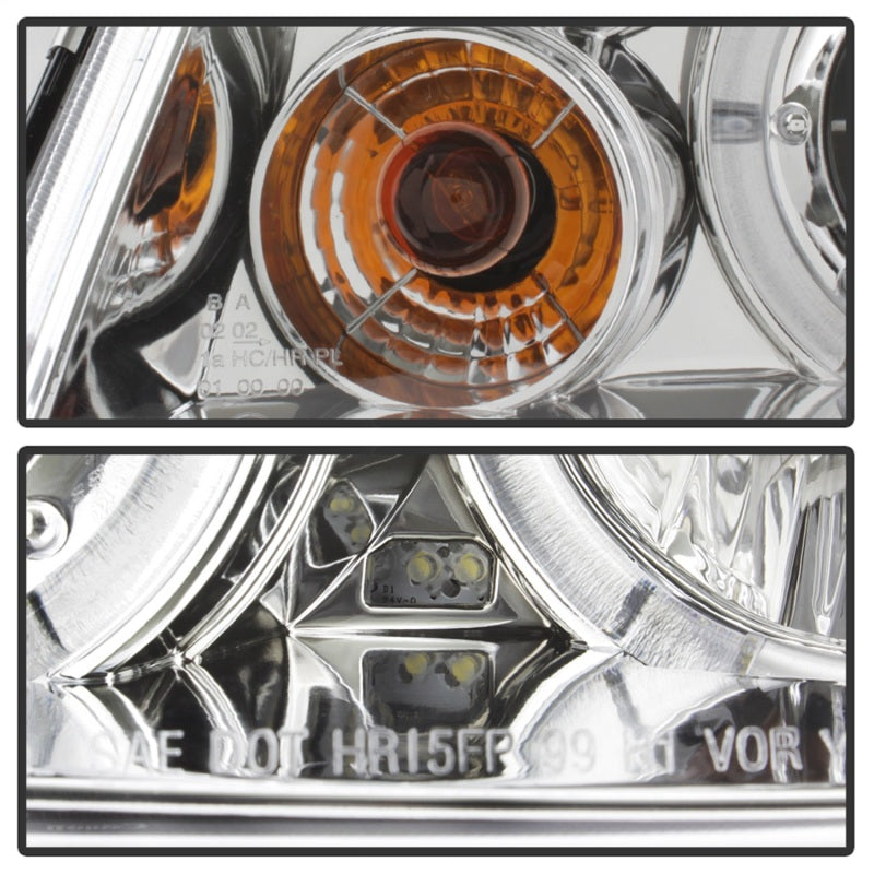 Spyder Volkswagen Jetta 99-05 Projector HeadlightsLED Halo Chrm PRO-YD-VJ99-HL-C - Mammoth Racing -