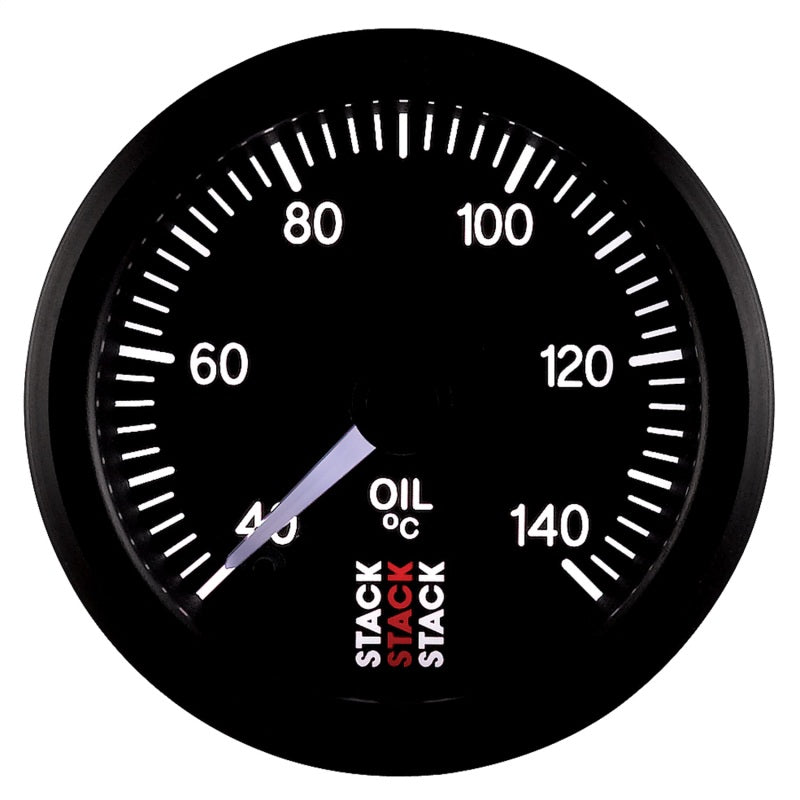 Autometer Stack 52mm 40-140 Deg C 1/8in Nptf Male Pro Stepper Motor Oil Temp Gauge - Black - My Store