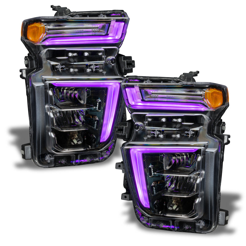 Oracle 20-21 Chevy Silverado HD 2500 RGB+W Headlight DRL Upgrade Kit - ColorSHIFT w/o Controller - Mammoth Racing -