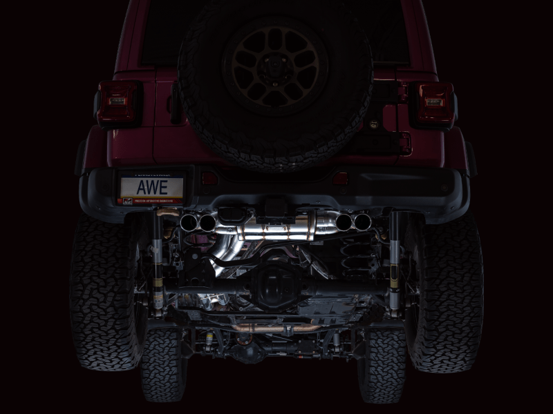 AWE 21+ Wrangler 392 Switchpath Cat-Back Exhaust- Quad BashGuards - My Store