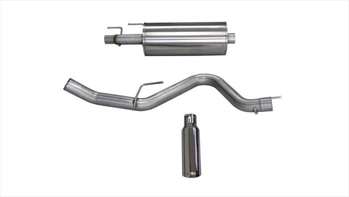 Corsa 24836 3.0 Inch Cat-Back Sport Single Side Exit Exhaust 4.0 Inch Slash Cut Polished Tip Ford F150 EcoBoost SuperCrew/SuperCab - Mammoth Racing -COR24836