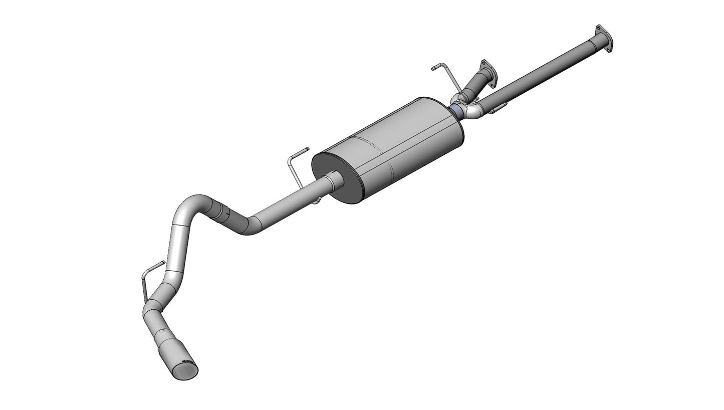 Corsa 24916 3.0 Inch Cat-Back Sport Single Side Exit Exhaust 4.0 Inch Slash Cut Polished Tip 11-Present Toyota Tundra Double Cab/Crew Max - Mammoth Racing -COR24916