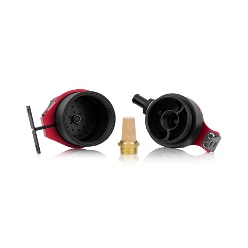 Mishimoto Universal Baffled Oil Catch Can - Red - Mammoth Racing -