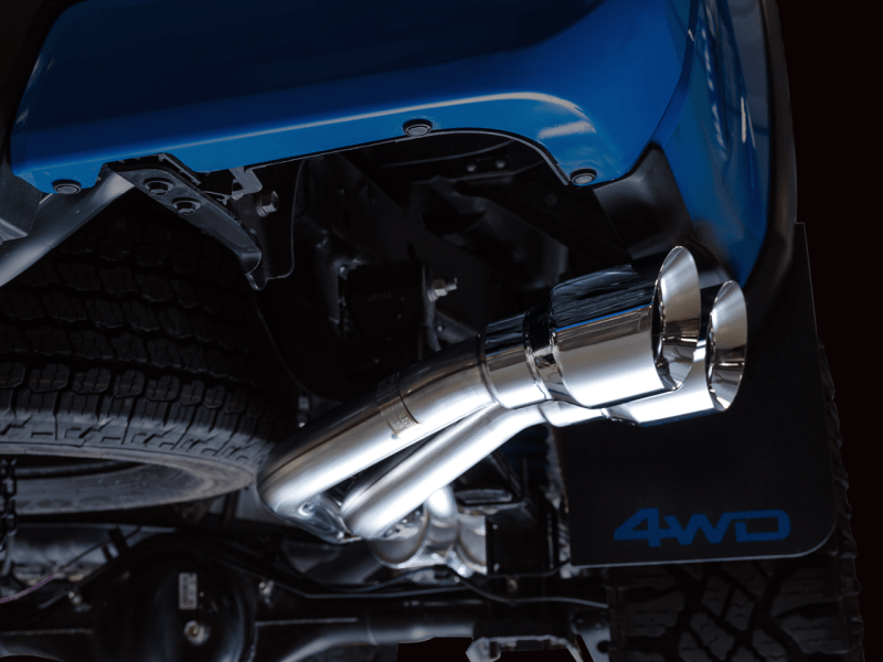 AWE 16-22 Toyota Tacoma 0FG Catback Exhaust w/ BashGuard - Dual Chrome Silver Tips - My Store