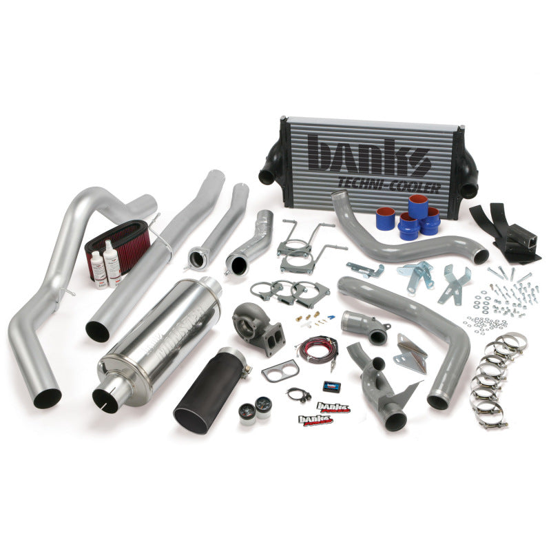 Banks Power 94-97 Ford 7.3L CCLB Man PowerPack System - SS Single Exhaust w/ Black Tip - Mammoth Racing -