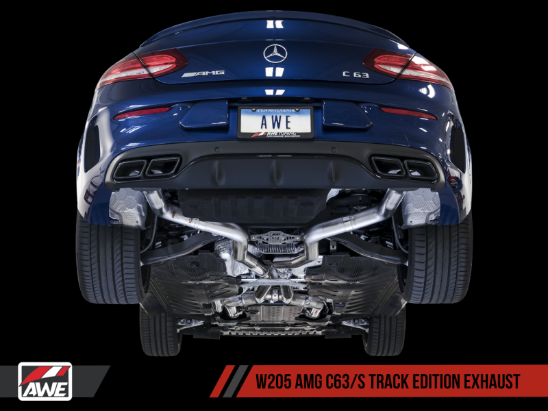 AWE Tuning Mercedes-Benz W205 AMG C63/S Coupe Track Edition Exhaust System (no tips) - Mammoth Racing -