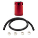 Mishimoto Assembled Universal 3-Port Catch Can Red w/ Hose - Mammoth Racing -