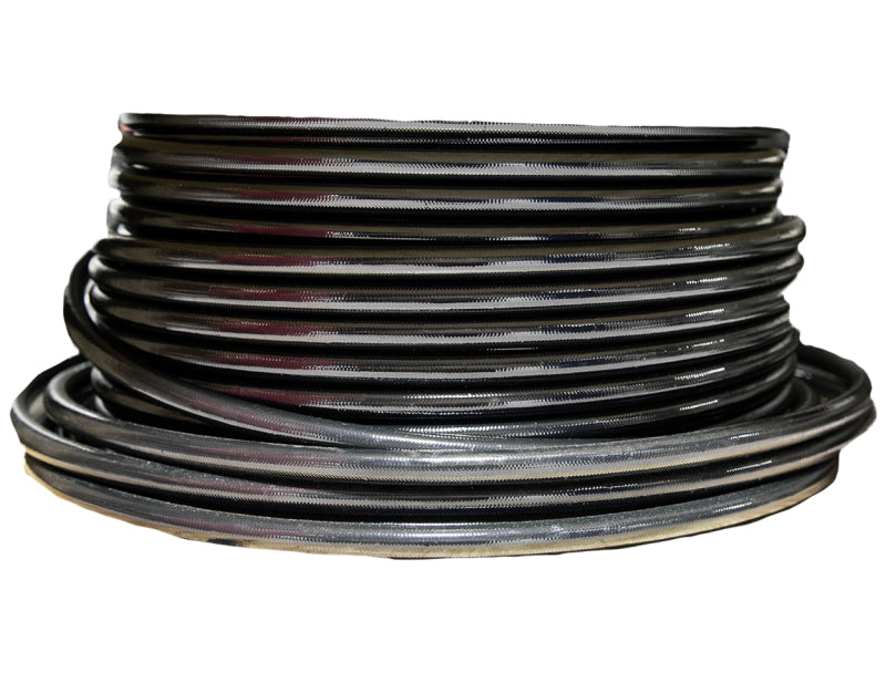 Aeromotive PTFE SS Braided Fuel Hose - Black Jacketed - AN-12 x 8ft - My Store