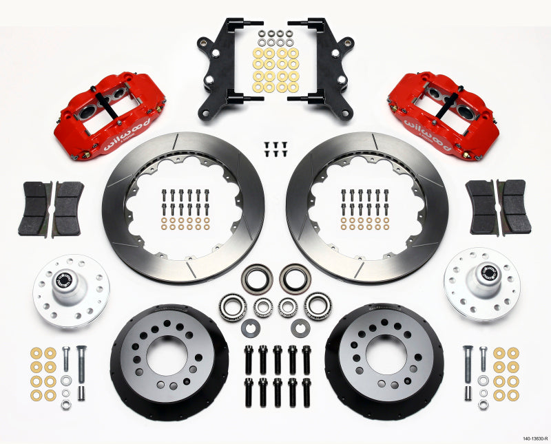 Wilwood Narrow Superlite 6R Front Hub Kit 12.88in Red 60-68 Ford / Mercury Full Size / Galaxie - My Store