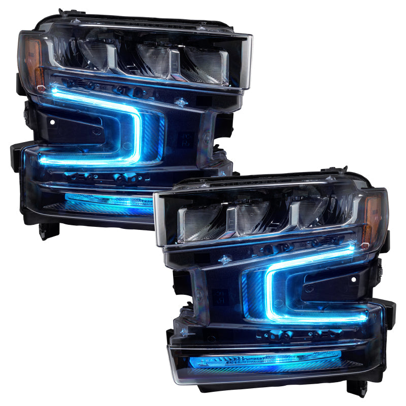 Oracle 19-21 Chevy Silverado 1500 RGB+W Headlight DRL Upgrade Kit - ColorSHIFT 2 - Mammoth Racing -