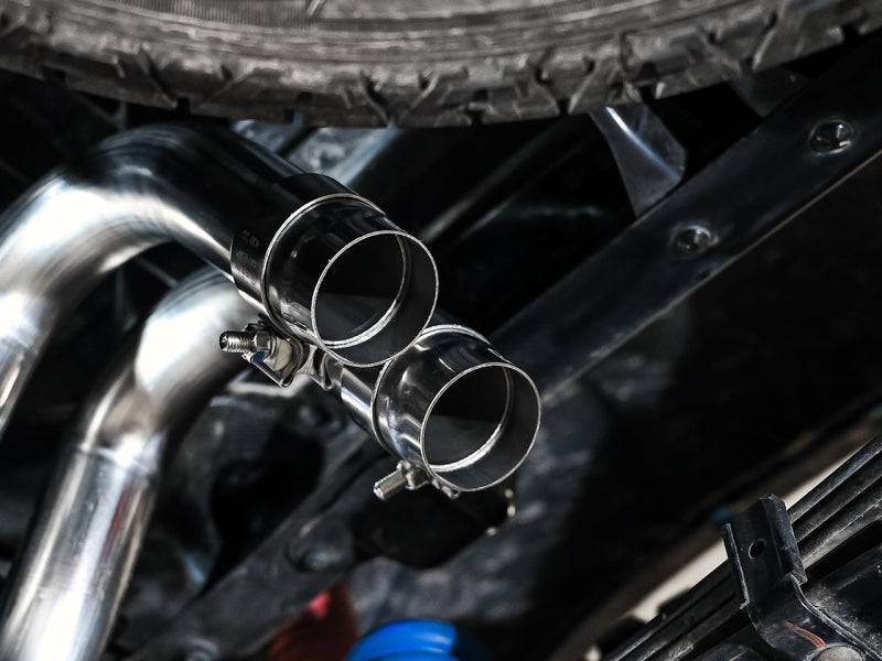AWE 16-22 Toyota Tacoma 0FG Catback Exhaust w/ BashGuard - Dual Diamond Black Tips - My Store