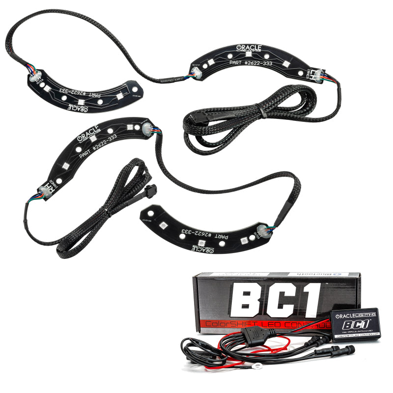 Oracle 14-15 Chevy Camaro RS Headlight DRL Upgrade Kit - ColorSHIFT w/ BC1 Controller - Mammoth Racing -