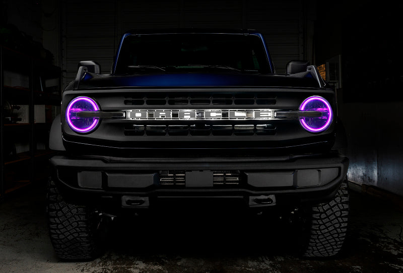 Oracle 2021 Ford Bronco DRL Upgrade w/ Halo Kit - ColorSHIFT w/ BC1 Controller - Mammoth Racing -
